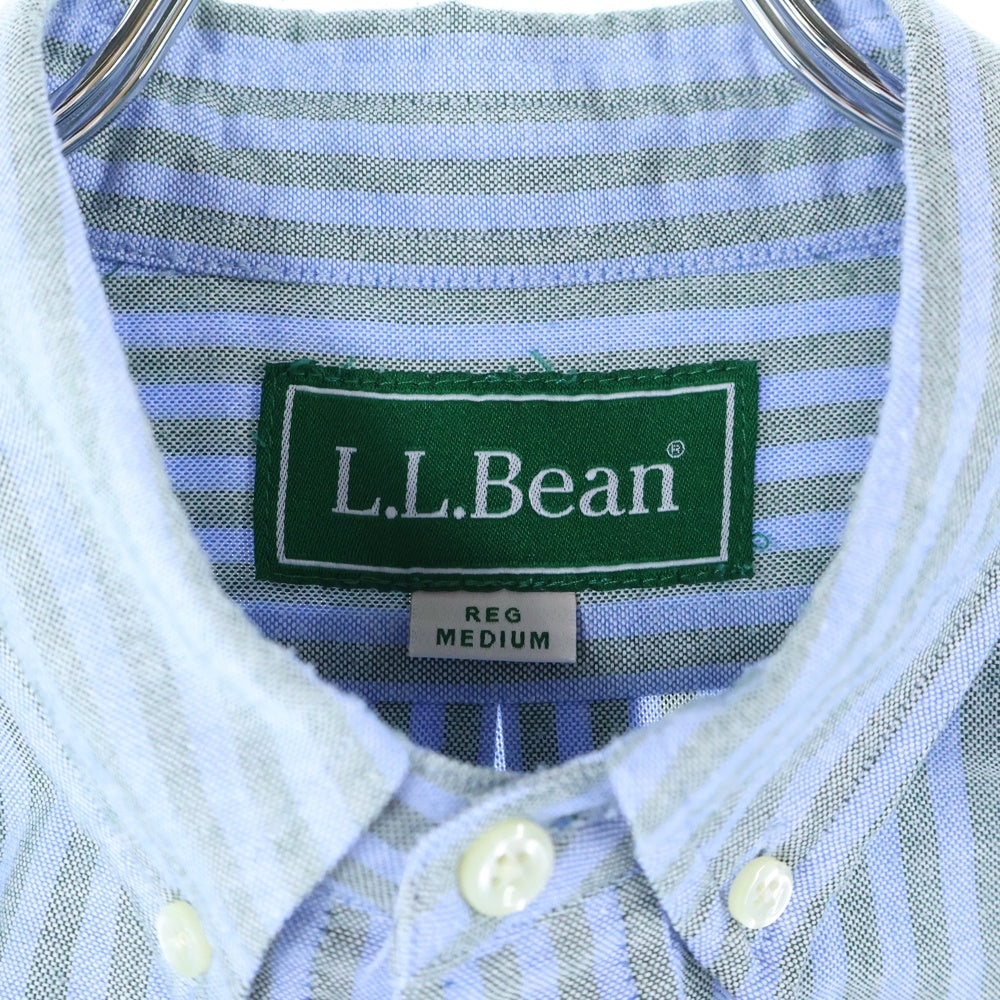 L.L.Bean(エルエルビーン) ×BEAMS Easy-Care Long Sleeve B.D shirts ストライプ長袖シャツ 3175-1221 ブルー