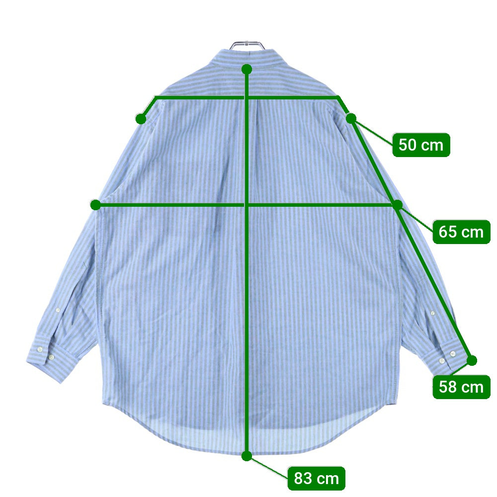 L.L.Bean(エルエルビーン) ×BEAMS Easy-Care Long Sleeve B.D shirts ストライプ長袖シャツ 3175-1221 ブルー