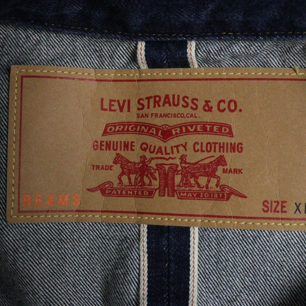 Levi's(リーバイス) ×BEAMS SUPER WIDE TRUCKER JACKET PC9-A2265-0001 ×ビームス スーパーワイド トラッカージャケット インディゴブルー