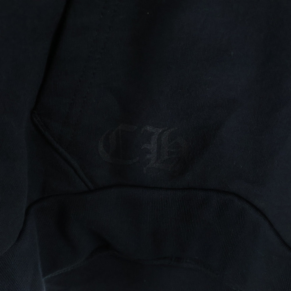 CHROME HEARTS(クロムハーツ) SWTSHRT PLVR 東京限定ホースシューバックプリント プルオーバーパーカー ブラック/ホワイト