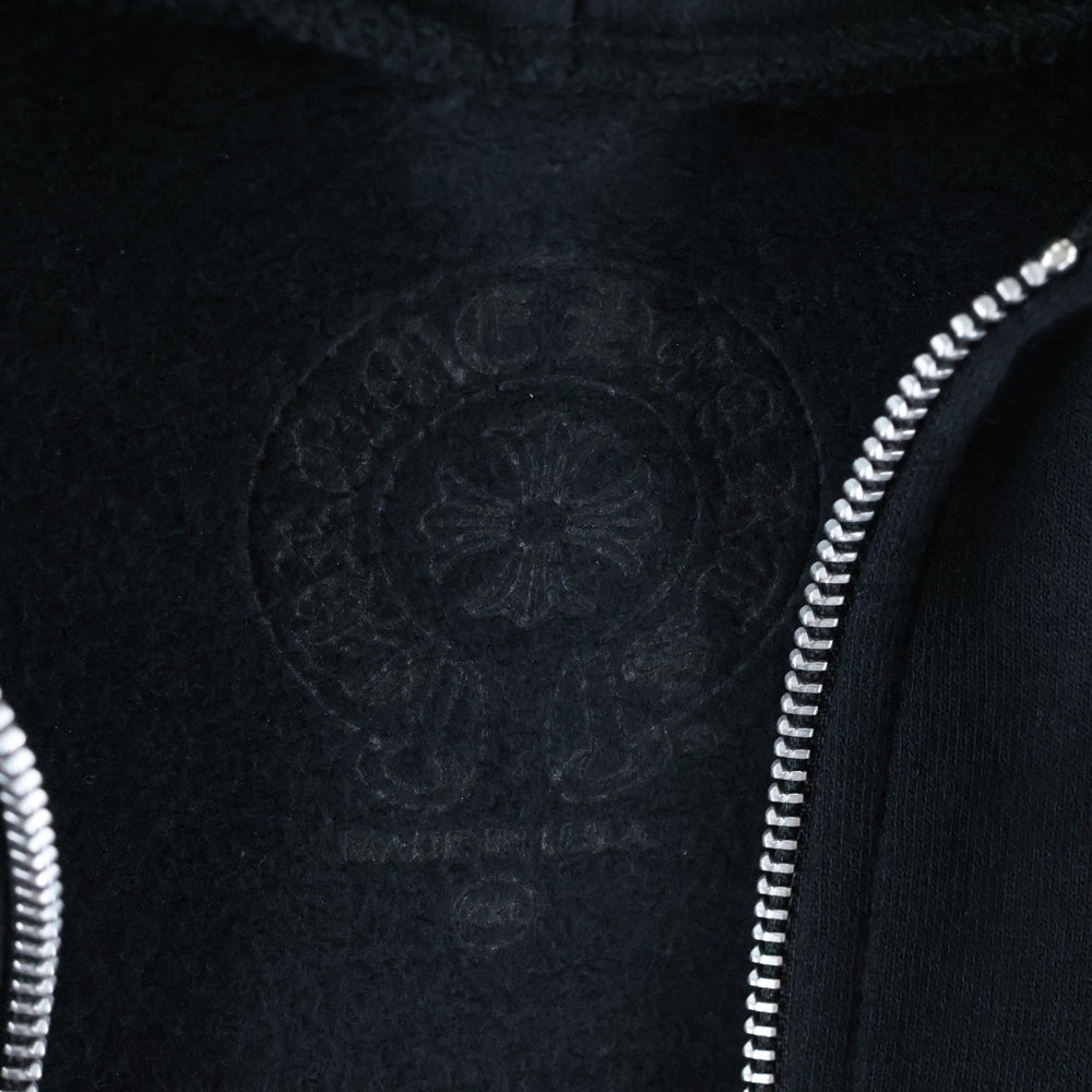 CHROME HEARTS(クロムハーツ) SWTSHRT PLVR 東京限定ホースシューバックプリント プルオーバーパーカー ブラック/ホワイト