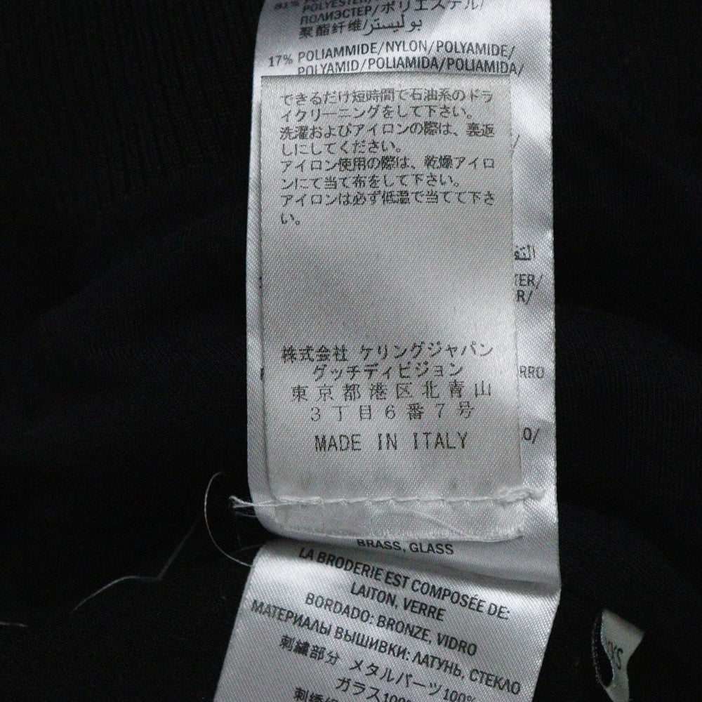 GUCCI(グッチ) クリスタルエンブロイダリー付 ジャージ フーディ パーカー ブラック レディース 472245 X9H56
