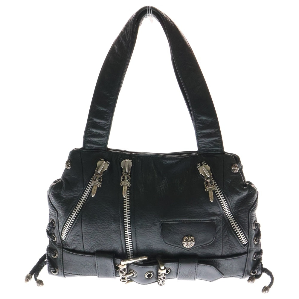 CHROME HEARTS(クロムハーツ) JJ DEAN MEDIUM JJディーン ミディアム レザーライダースハンドバッグ ブラック