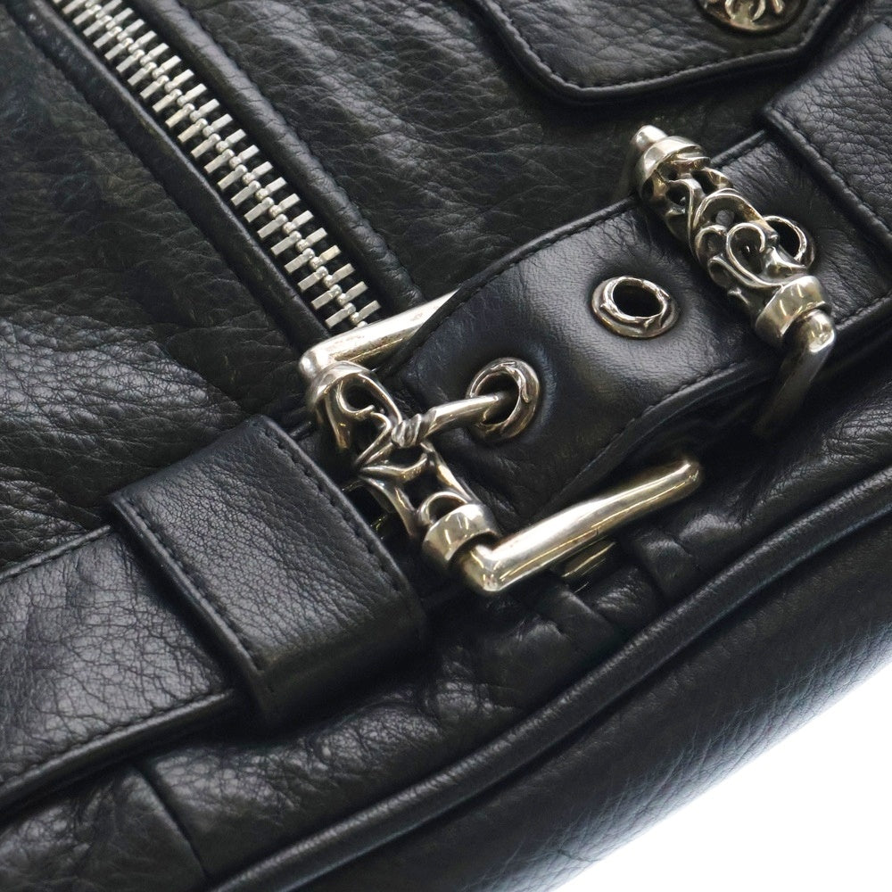 CHROME HEARTS(クロムハーツ) JJ DEAN MEDIUM JJディーン ミディアム レザーライダースハンドバッグ ブラック