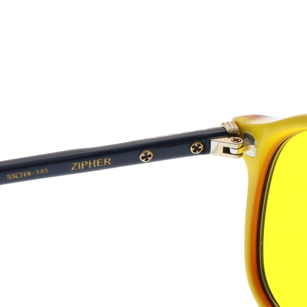 CHROME HEARTS(クロムハーツ) ZIPHER サイドフレアニーテンプルサングラス アイウェア ネイビー/オレンジ