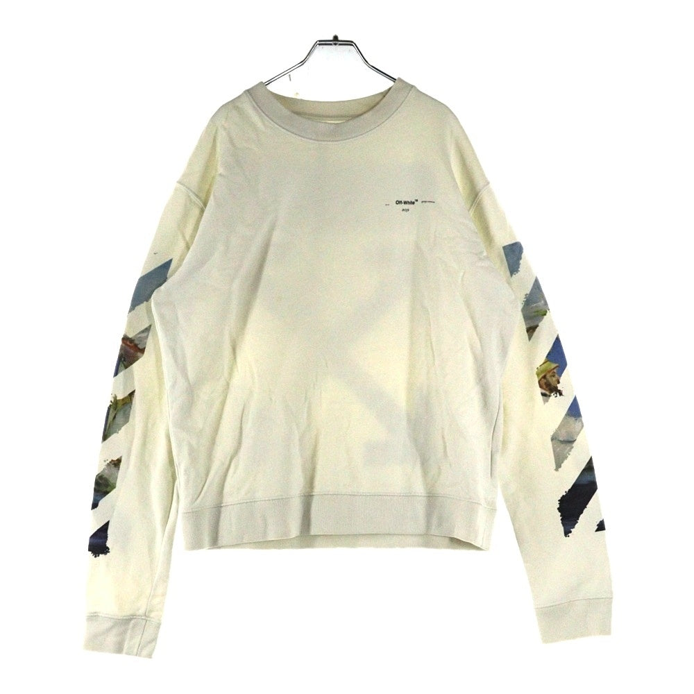 OFF-WHITE(オフホワイト) 19SS DIAG COLORED ARROWS SLIM CREW OMBA025R19003012 バックアロー クルーネックスウェットトレーナー 長袖 ホワイト