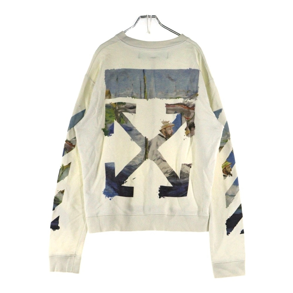 OFF-WHITE(オフホワイト) 19SS DIAG COLORED ARROWS SLIM CREW OMBA025R19003012 バックアロー クルーネックスウェットトレーナー 長袖 ホワイト