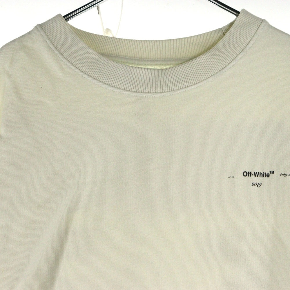 OFF-WHITE(オフホワイト) 19SS DIAG COLORED ARROWS SLIM CREW OMBA025R19003012 バックアロー クルーネックスウェットトレーナー 長袖 ホワイト