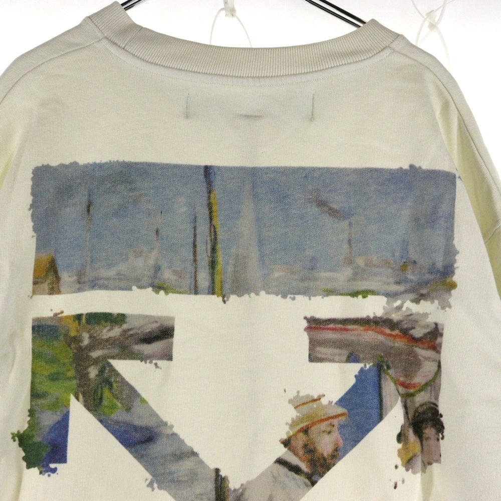 OFF-WHITE(オフホワイト) 19SS DIAG COLORED ARROWS SLIM CREW OMBA025R19003012 バックアロー クルーネックスウェットトレーナー 長袖 ホワイト