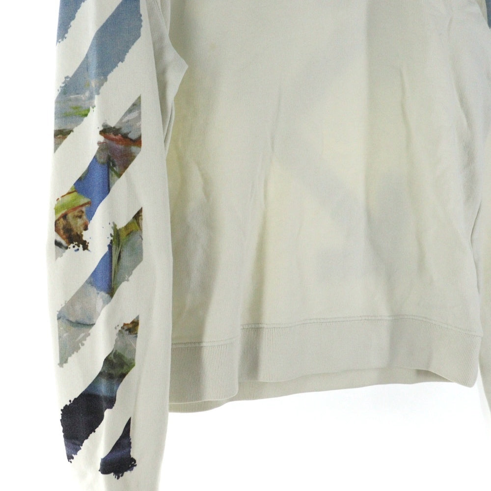 OFF-WHITE(オフホワイト) 19SS DIAG COLORED ARROWS SLIM CREW OMBA025R19003012 バックアロー クルーネックスウェットトレーナー 長袖 ホワイト