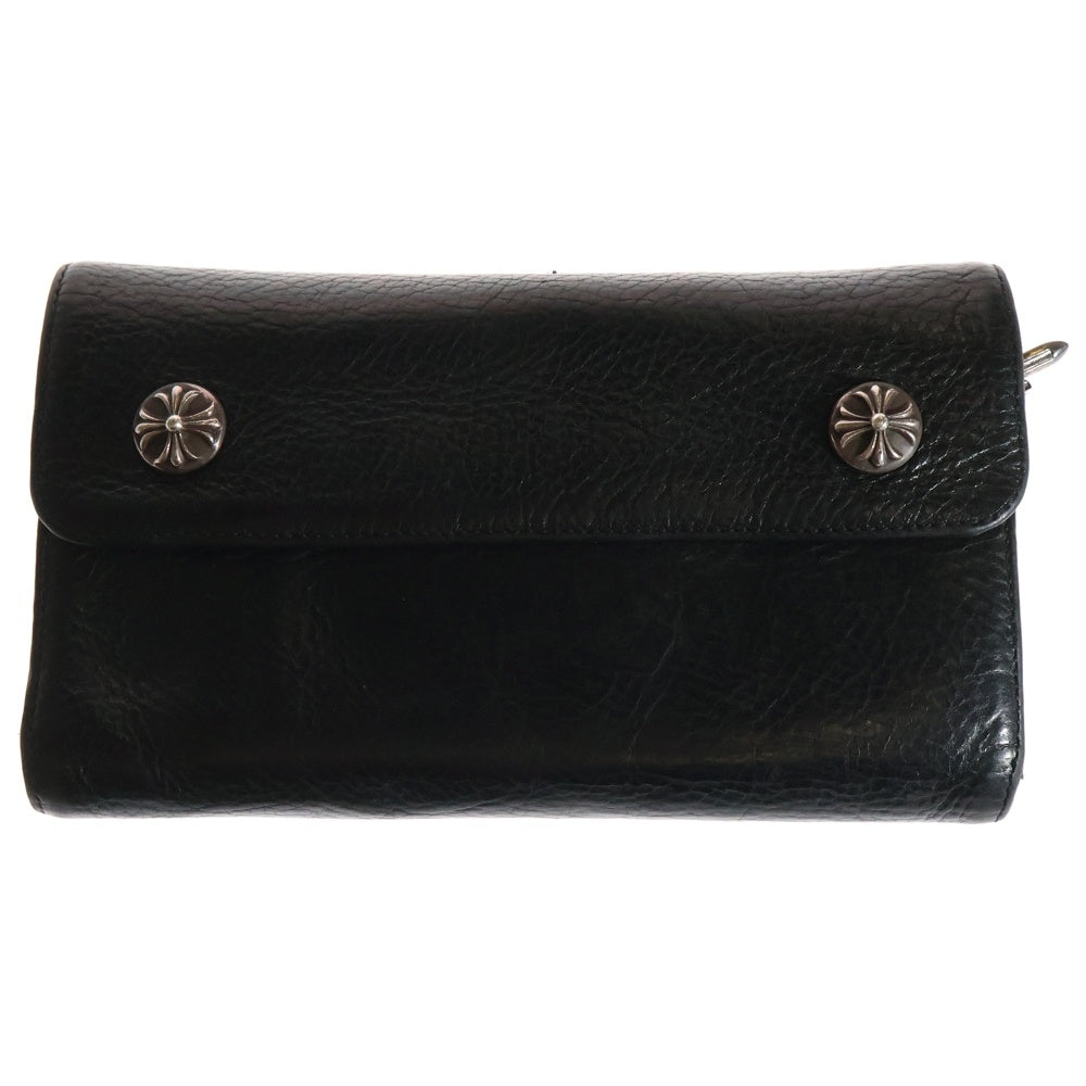 CHROME HEARTS(クロムハーツ) WAVE ウェーブ レザーウォレット 財布 ブラック BCA374