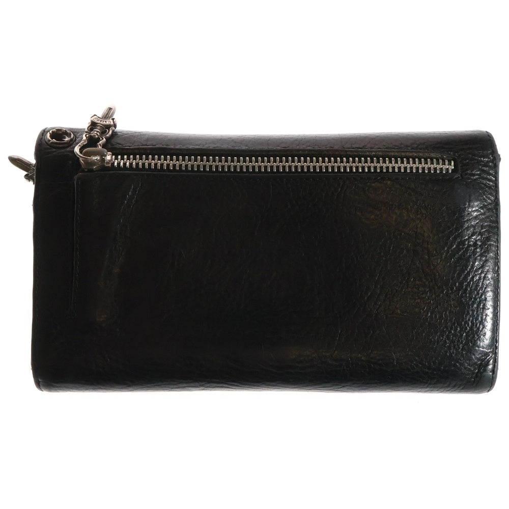 CHROME HEARTS(クロムハーツ) WAVE ウェーブ レザーウォレット 財布 ブラック BCA374