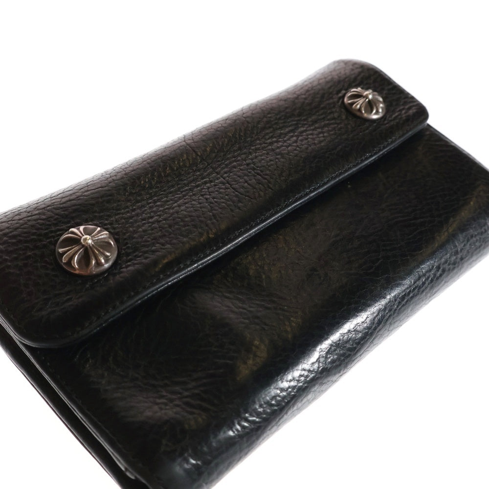 CHROME HEARTS(クロムハーツ) WAVE ウェーブ レザーウォレット 財布 ブラック BCA374