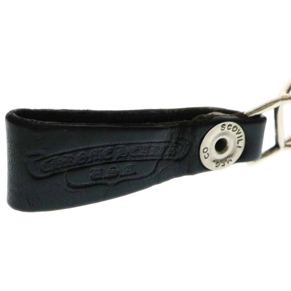 CHROME HEARTS(クロムハーツ) BELT LOOP BSフレアボタンレザーベルトループ シルバー/ブラック BCA401