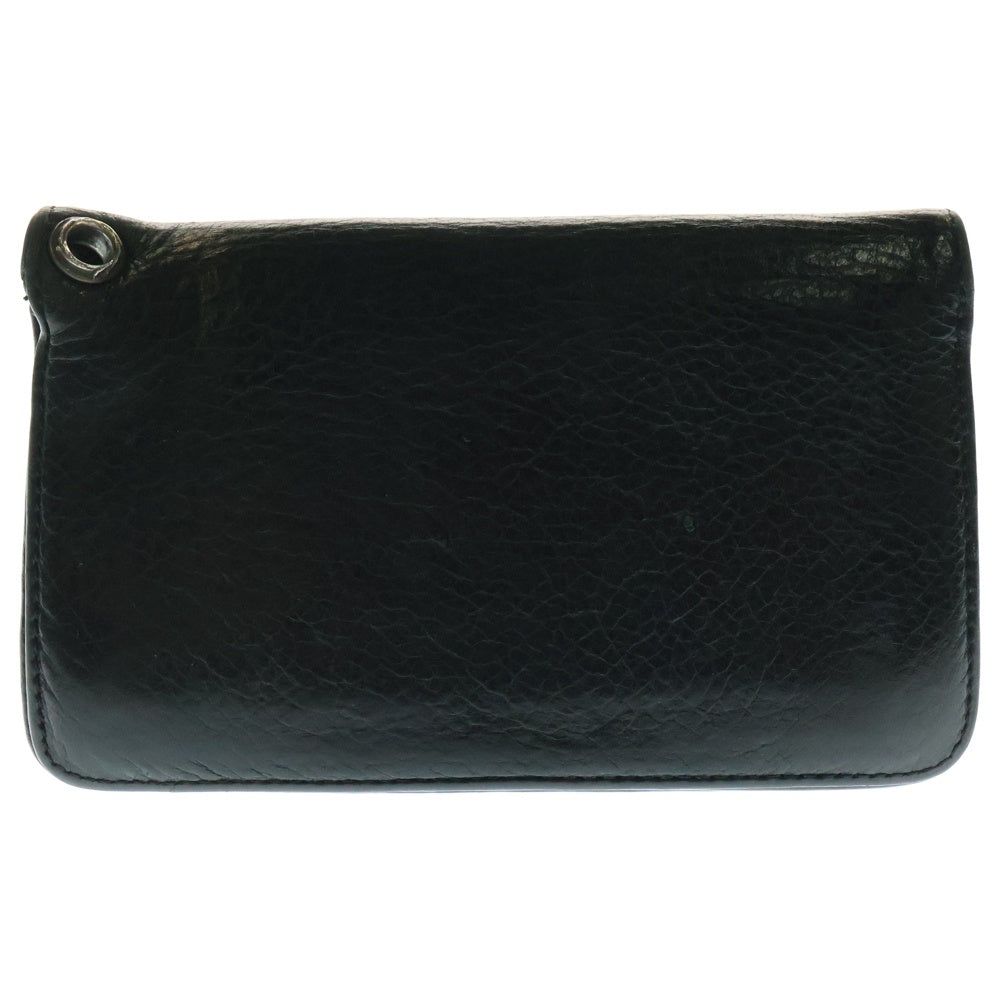 CHROME HEARTS(クロムハーツ) 1ZIP CROSS PATCH 1ジップ クロスパッチクロスボタンレザー財布