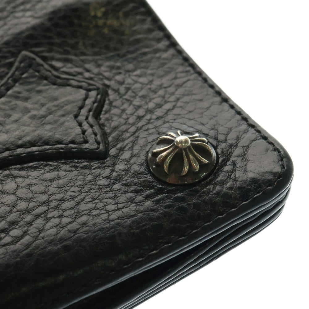 CHROME HEARTS(クロムハーツ) 1ZIP CROSS PATCH 1ジップ クロスパッチクロスボタンレザー財布