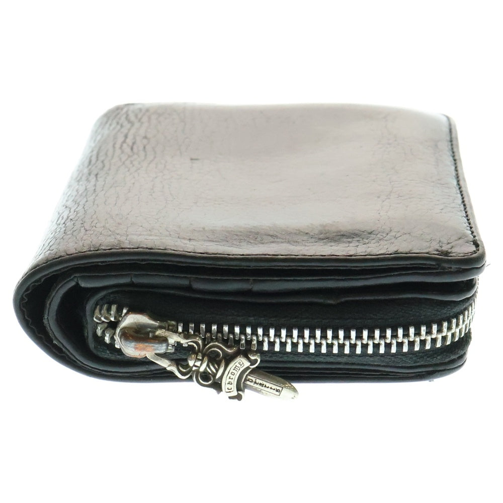 CHROME HEARTS(クロムハーツ) SQ ZIP BILL スクエアジップビル レザーウォレット 財布 ブラック BCA376