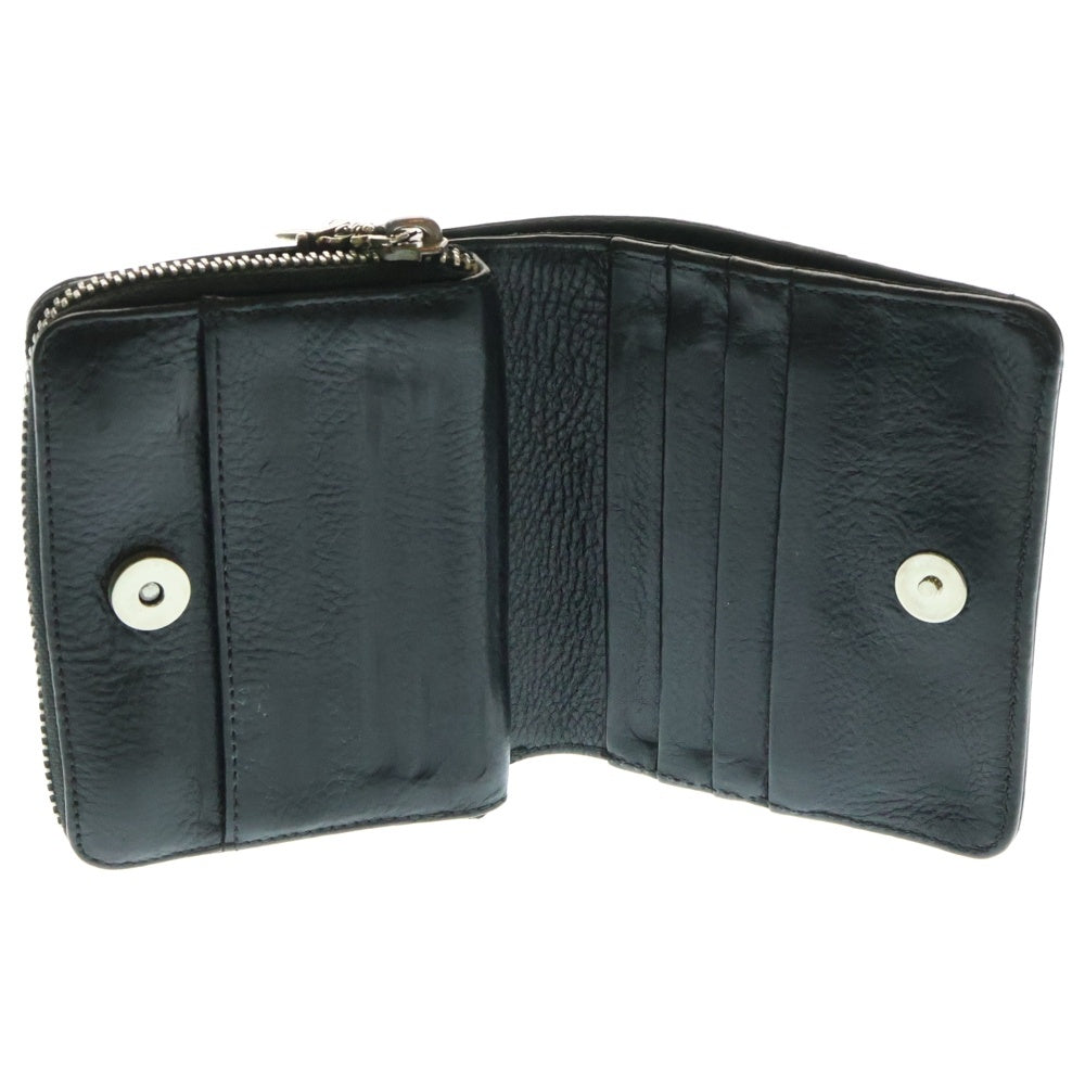 CHROME HEARTS(クロムハーツ) SQ ZIP BILL スクエアジップビル レザーウォレット 財布 ブラック BCA376