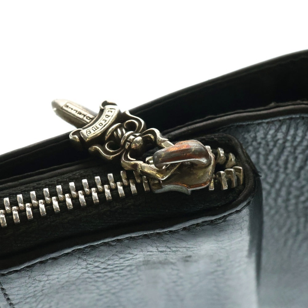 CHROME HEARTS(クロムハーツ) SQ ZIP BILL スクエアジップビル レザーウォレット 財布 ブラック BCA376