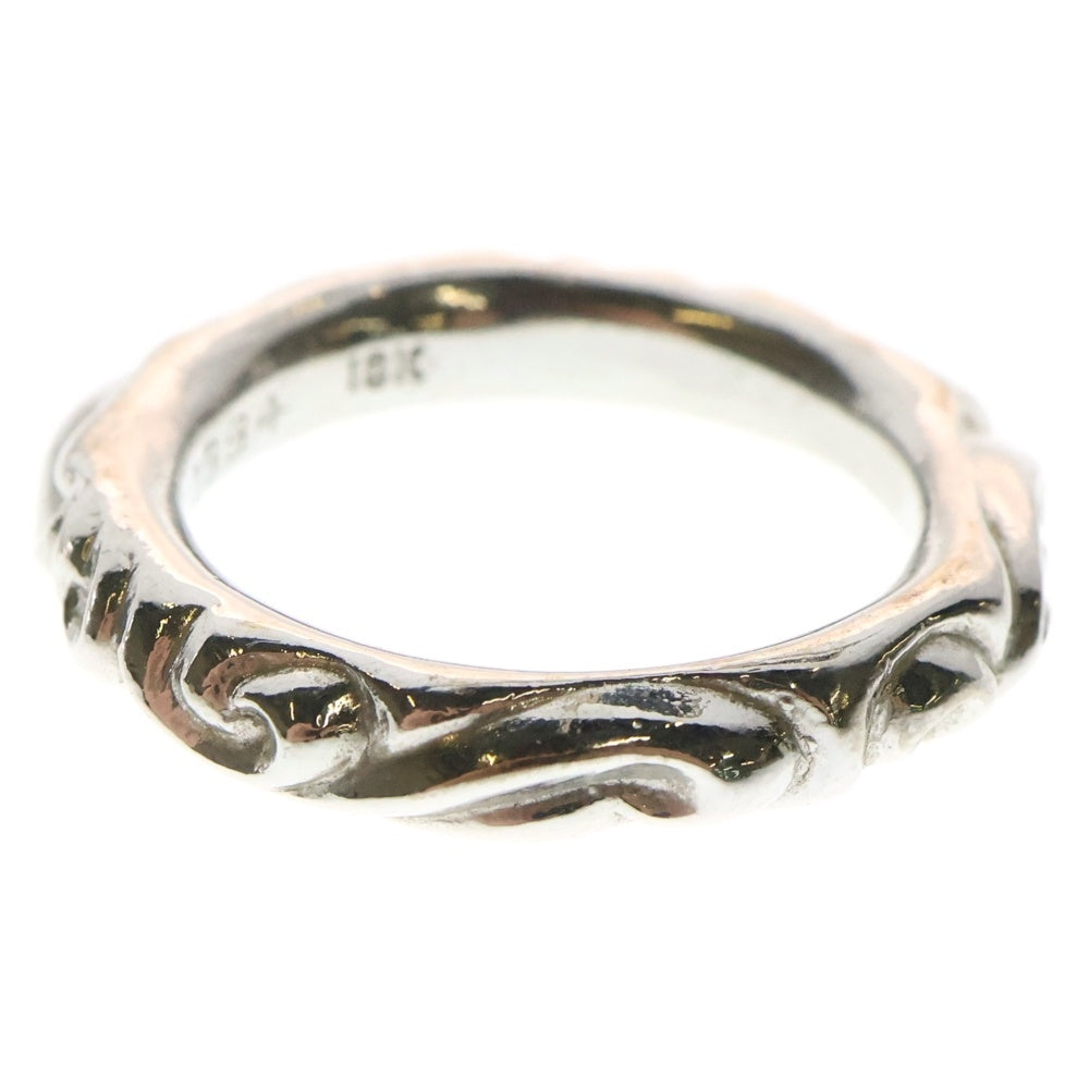 CHROME HEARTS(クロムハーツ) 18K SCRL BAND スクロールバンド リング ホワイトゴールド