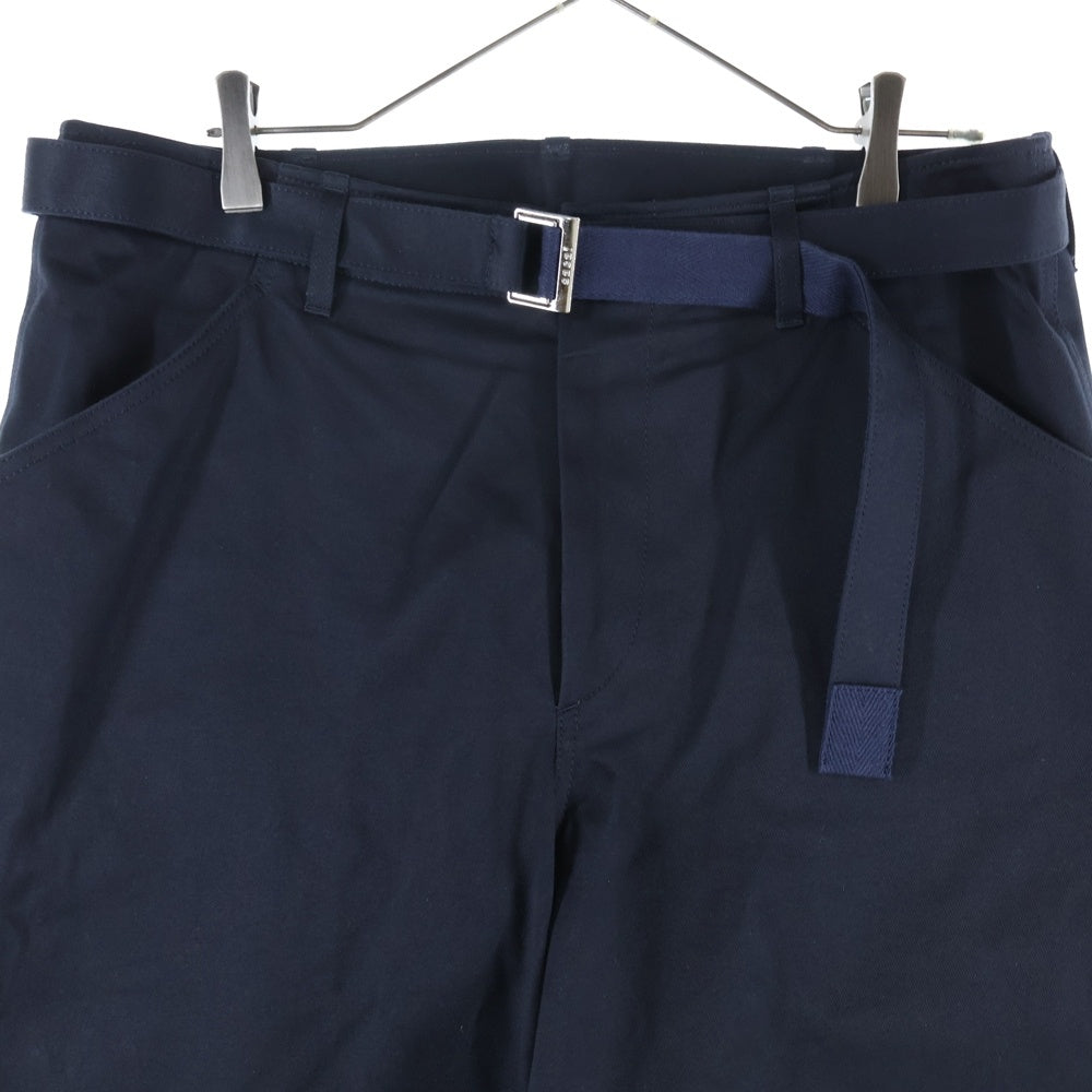 Sacai(サカイ) 25SS Cotton Chino Pants 25-03604M ベルテッド コットンチノパンツ ダークネイビー