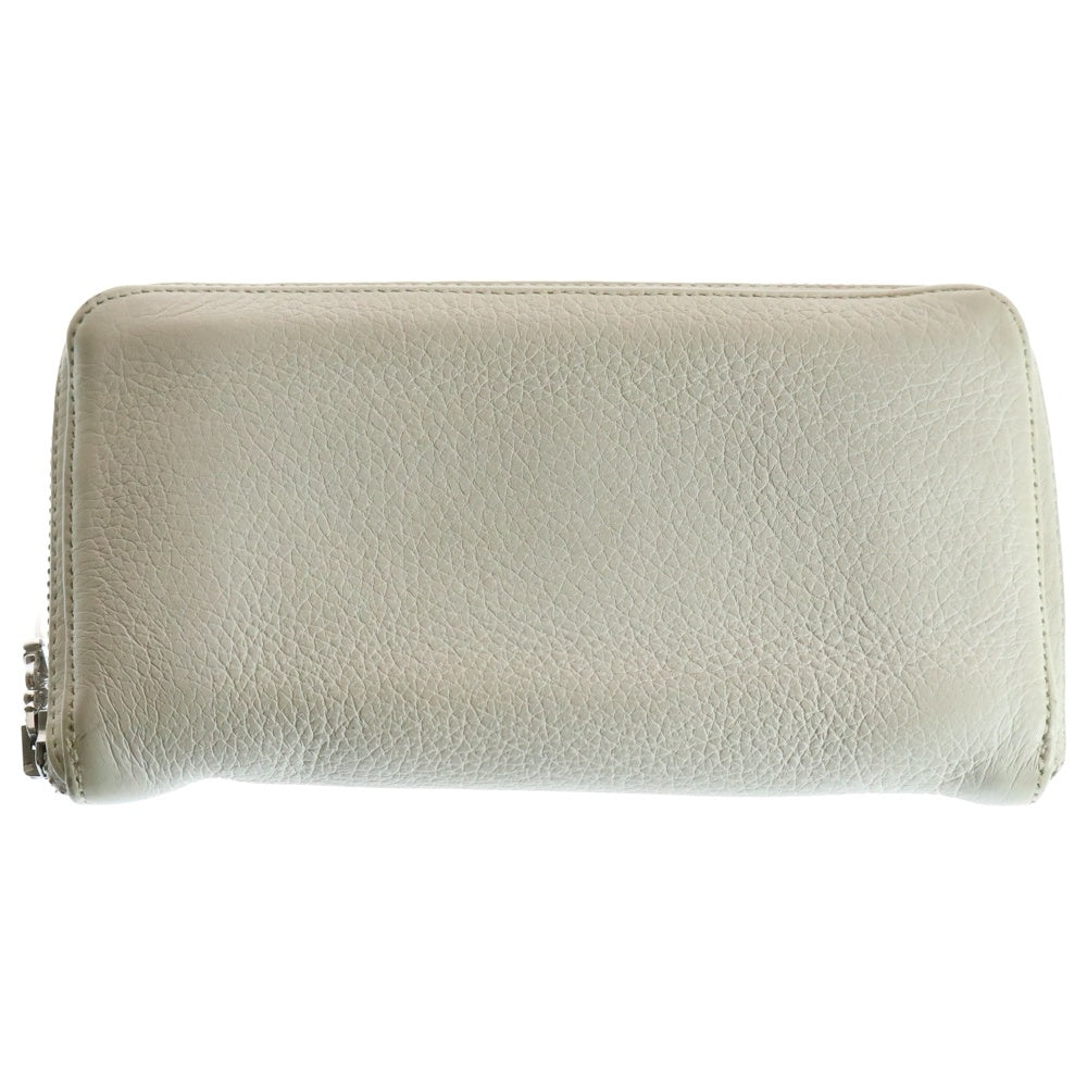 CHROME HEARTS(クロムハーツ) REC F ZIP 3セメタリー クロスパッチ ラウンドファスナーウォレット 長財布 ホワイト BCA368
