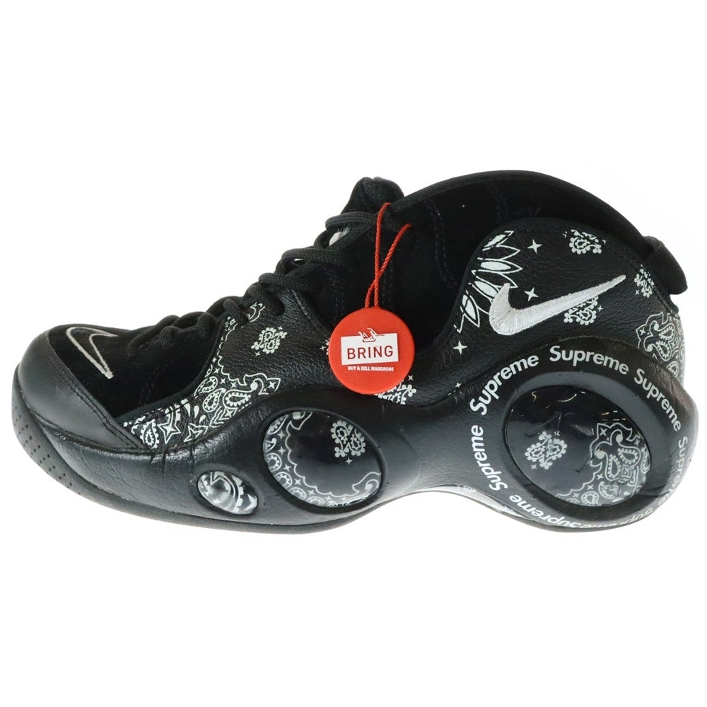 NIKE(ナイキ) 22SS×SUPREME AIR ZOOM FLIGHT 95 シュプリーム エアズーム フライト ハイカットスニーカー ブラック US10.5/28.5cm DJ8604-001