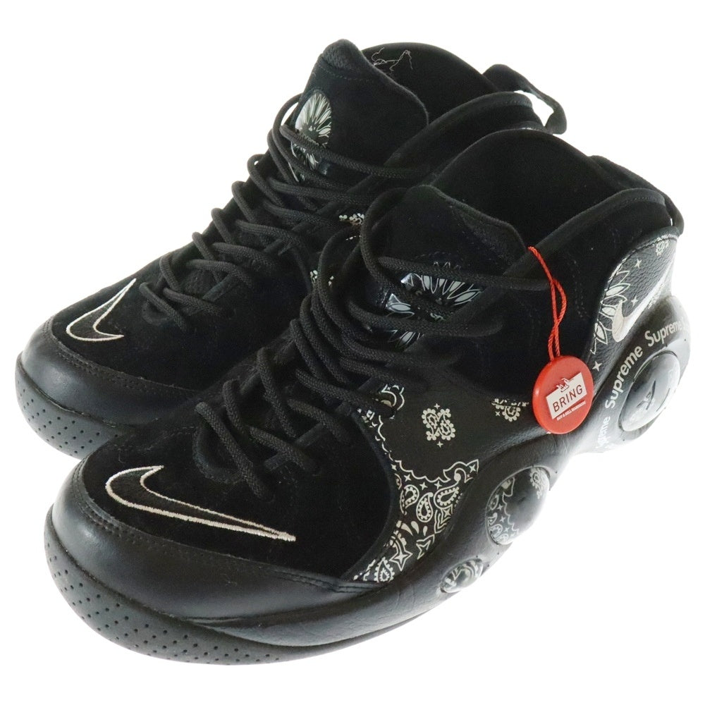 NIKE(ナイキ) 22SS×SUPREME AIR ZOOM FLIGHT 95 シュプリーム エアズーム フライト ハイカットスニーカー ブラック US10.5/28.5cm DJ8604-001