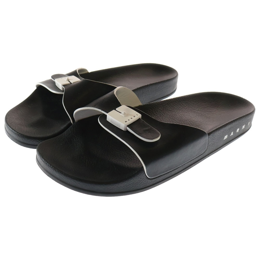 MARNI(マルニ) バックルストラップ レザーサンダル ブラック