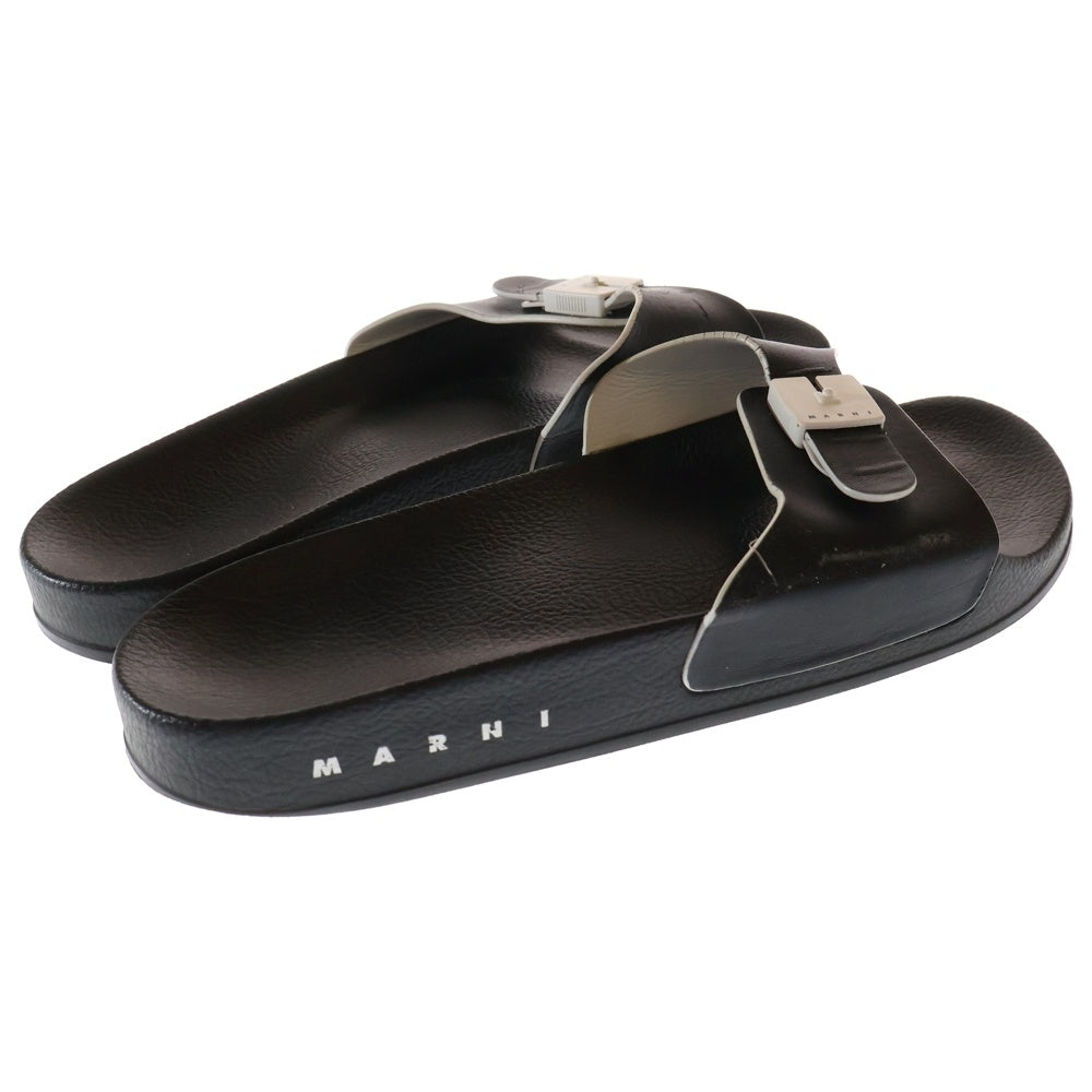 MARNI(マルニ) バックルストラップ レザーサンダル ブラック