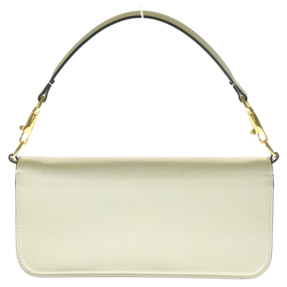 VALENTINO GARAVANI(ヴァレンチノガラヴァーニ) LOCO SHOULDER BAG 1W2B0K30ZXL ロコ Vロゴプレート 2WAY ショルダーバッグ カーフスキン アイボリー レディース