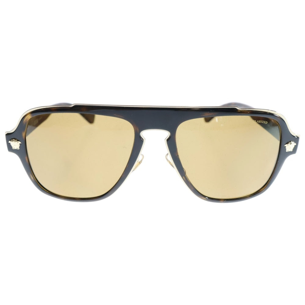 VERSACE(ヴェルサーチ) Medusa Charm Sunglasses 2199 1252/LA ティアドロップ サングラス ブラウン メデューサチャーム アイウェア