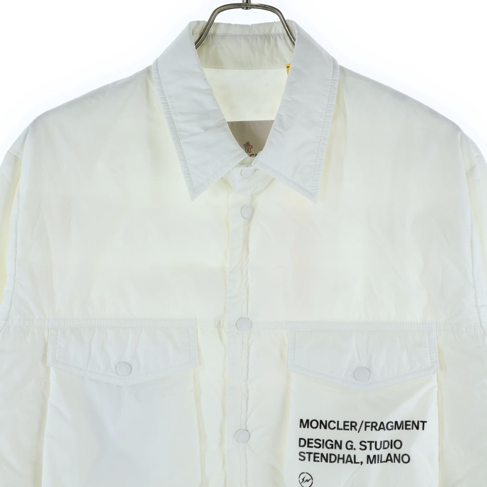 MONCLER(モンクレール) 20AW ×fragment design MAZEN Down Shirt Jacket フラグメントデザイン マゼン ダウンシャツジャケット ホワイト F209U1B50710