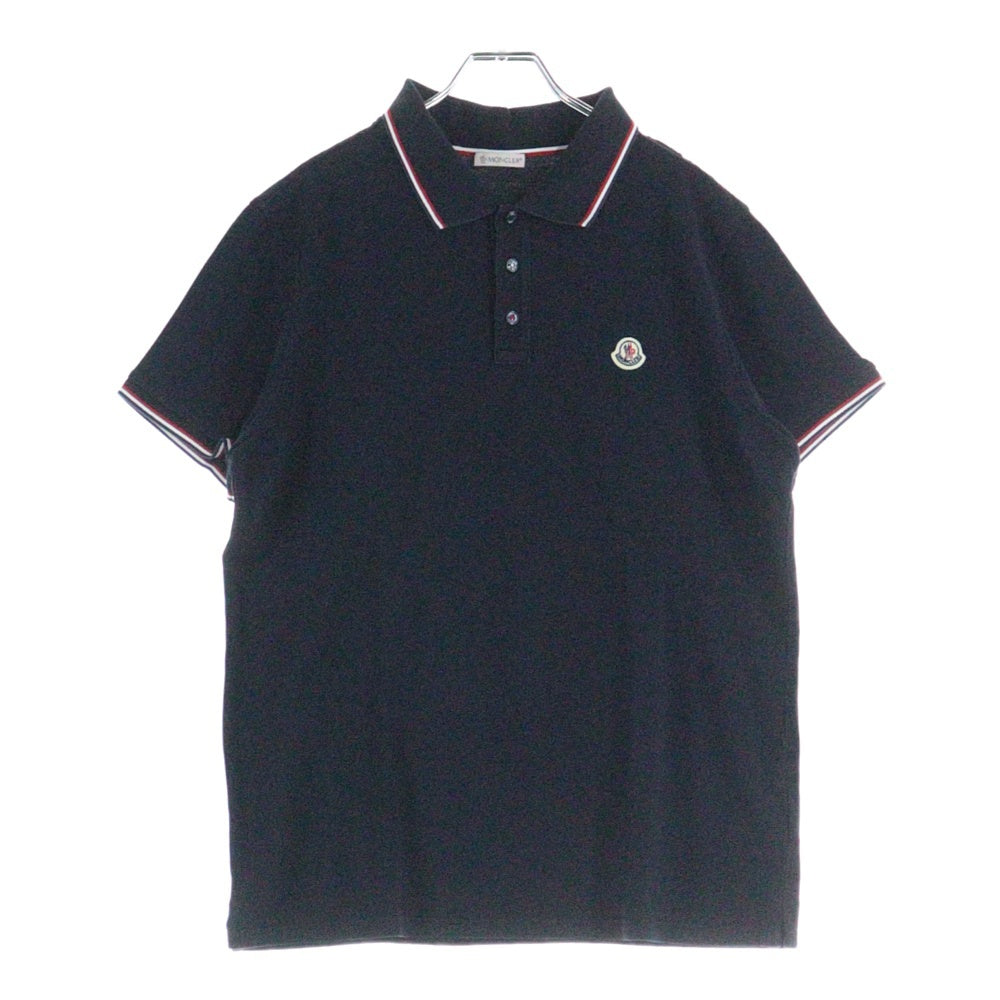 MONCLER(モンクレール) ロゴワッペン 半袖ポロシャツ ダークネイビー F10918A70300