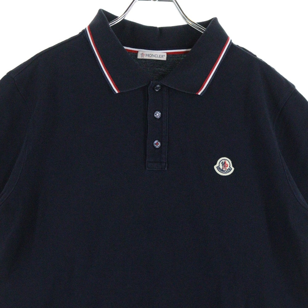 MONCLER(モンクレール) ロゴワッペン 半袖ポロシャツ ダークネイビー F10918A70300