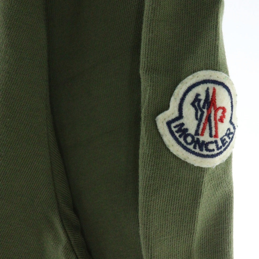 MONCLER(モンクレール) 22AW SAFARI TEE サファリ フロントロゴプリントTシャツ 半袖クルーネックカットソー カーキ I10918C00051