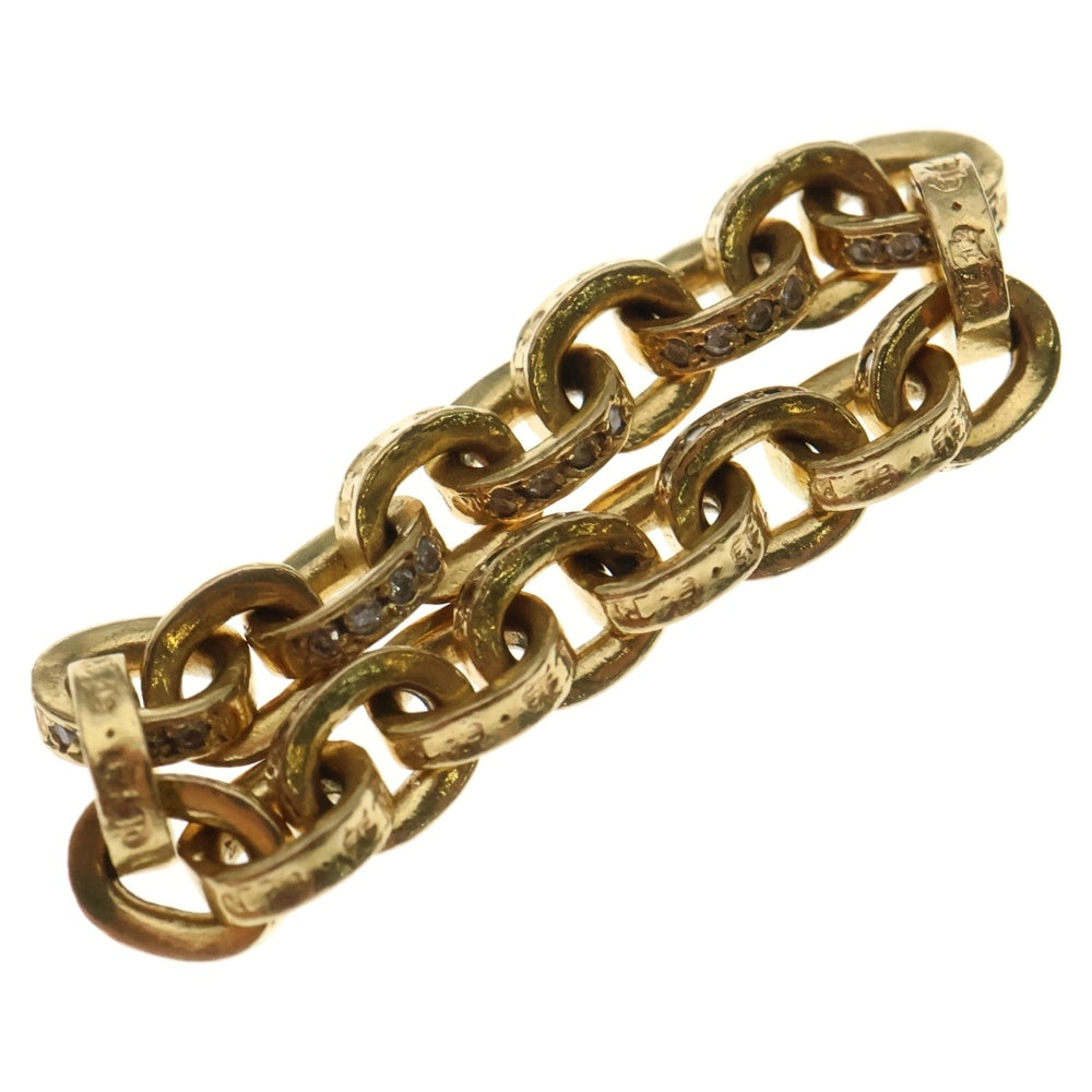 CHROME HEARTS(クロムハーツ) 22K PAPER CHAIN RING PAVE DAIA ペーパーチェーン ゴールドリング