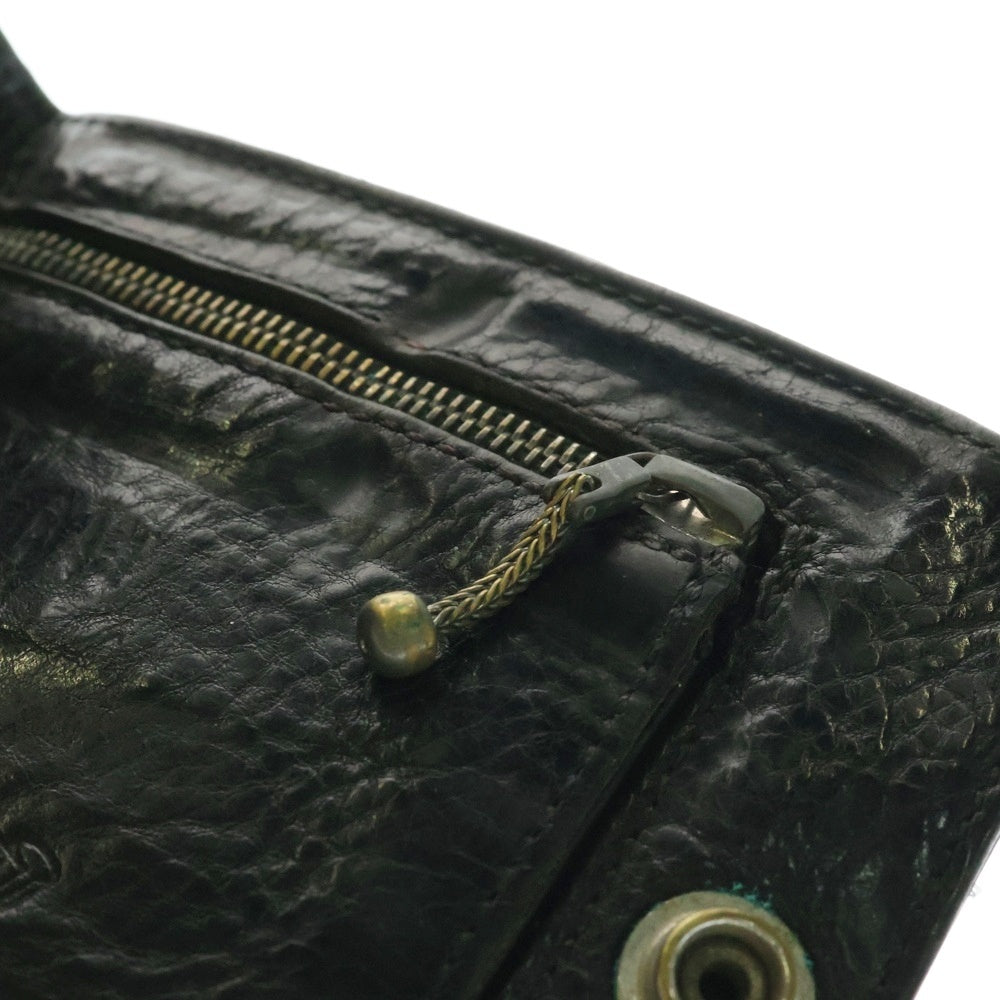 CHROME HEARTS(クロムハーツ) 1SNAP 1スナップ クロス ボールボタン クロスパッチレザーウォレット 財布 ブラック