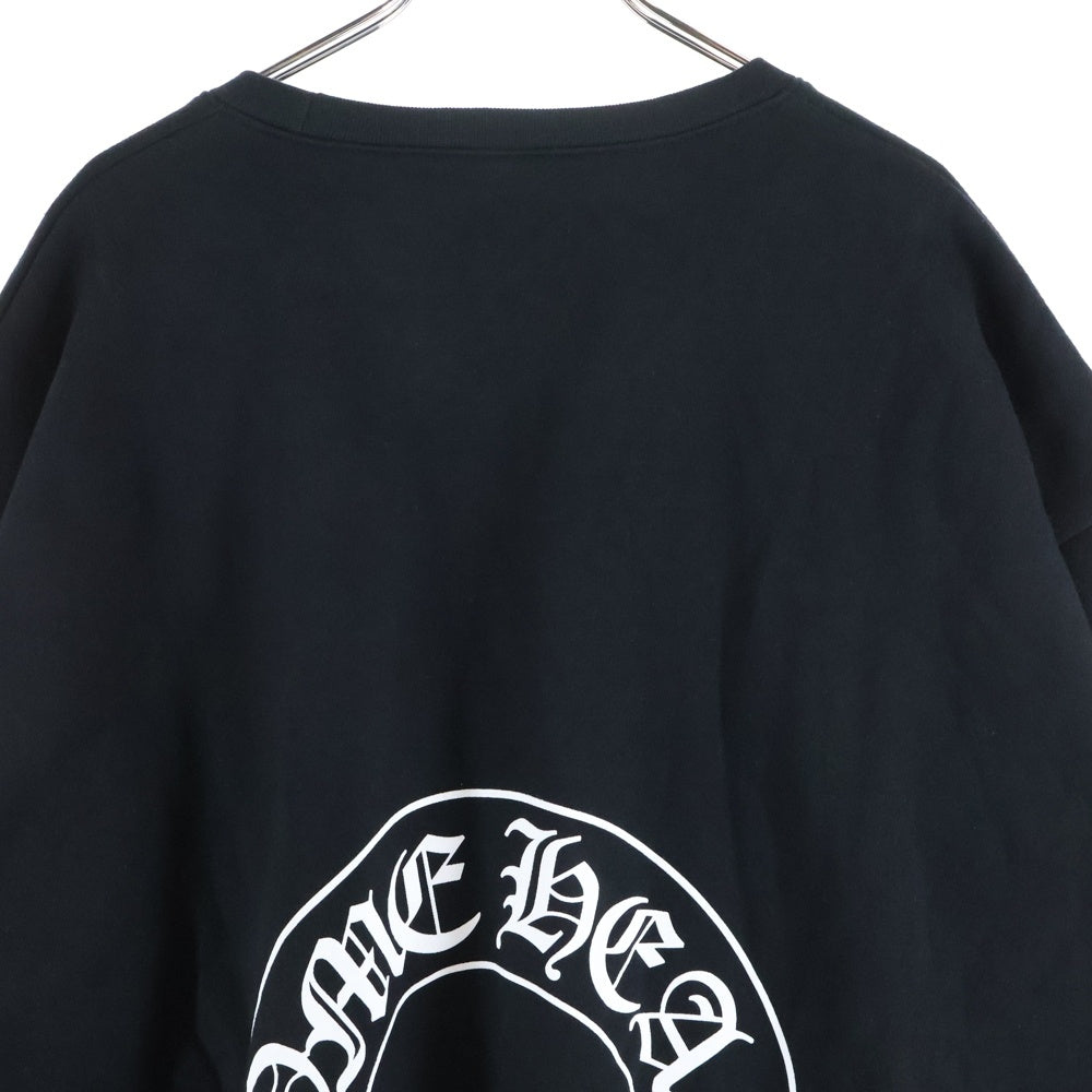 CHROME HEARTS(クロムハーツ) SWTSHRT PLVR バックホースシュー袖フローラルプリントスウェット