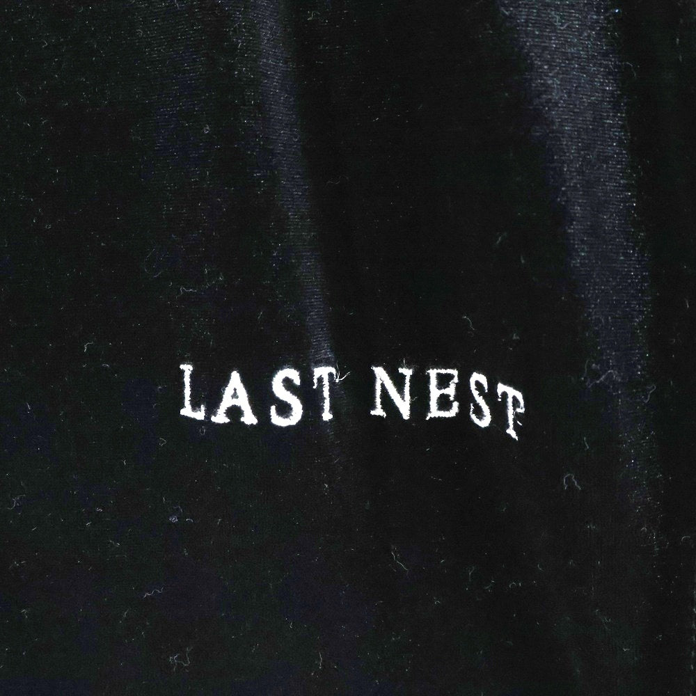 LAST NEST(ラスト ネスト) VELOUR TRACK JKT ロゴベロアジップトラックジャケット ブラック