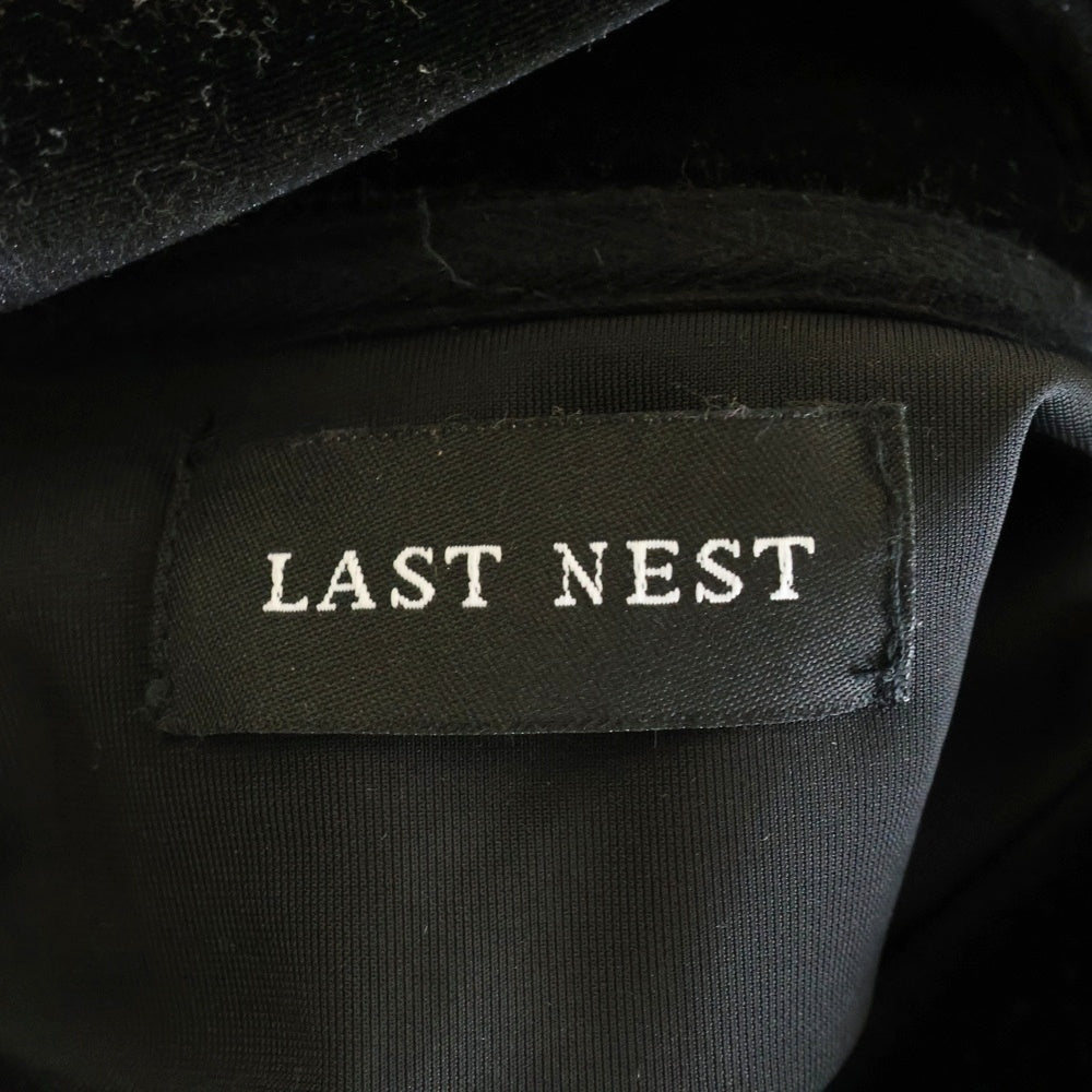 LAST NEST(ラスト ネスト) VELOUR TRACK JKT ロゴベロアジップトラックジャケット ブラック