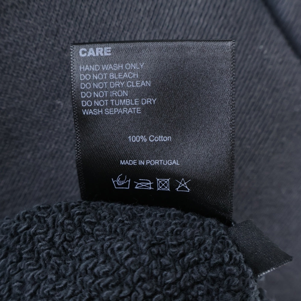 ASKYURSELF(アスクユアセルフ) Sweaters Banned Repaired Hoodie カットオフ加工 ロゴプルオーバーパーカー ダークグレー