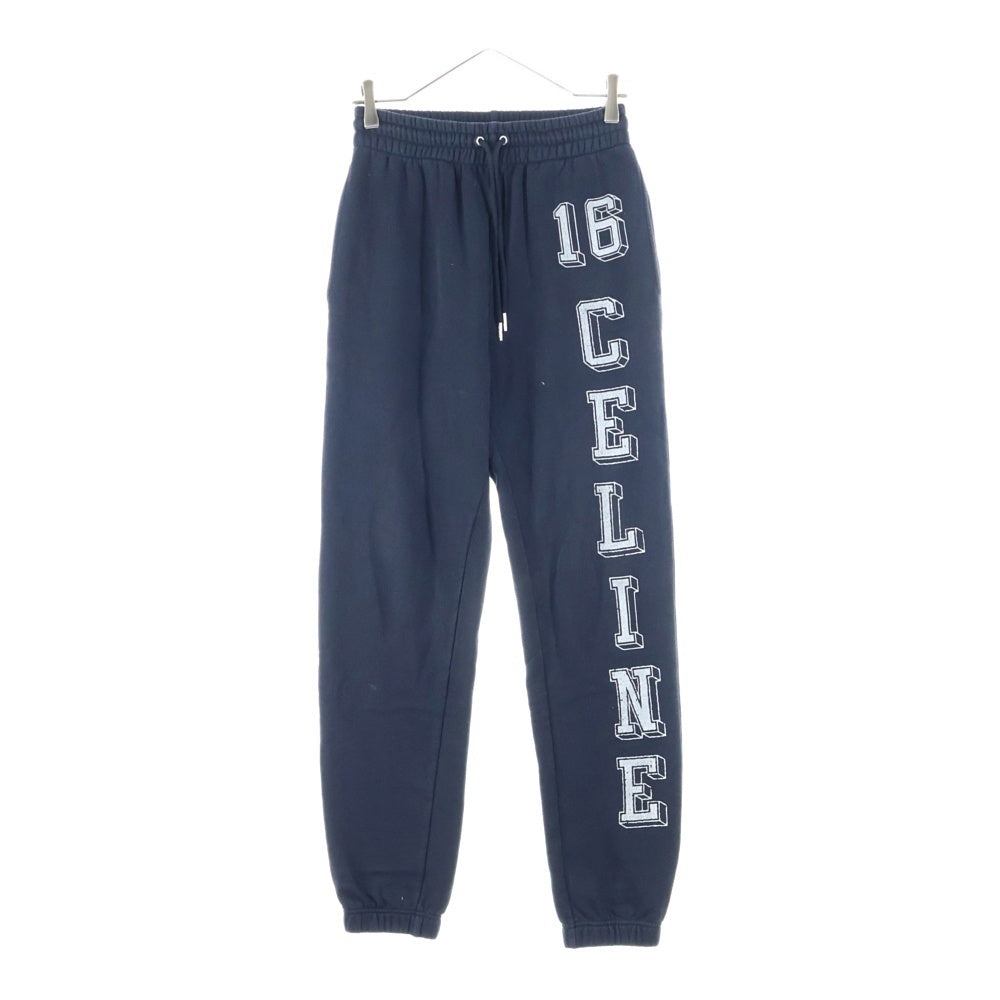 CELINE(セリーヌ) 24SS 2Z689670Q セーズクラックドエフェクト プリント入りルーズロング スウェットパンツ ブラック