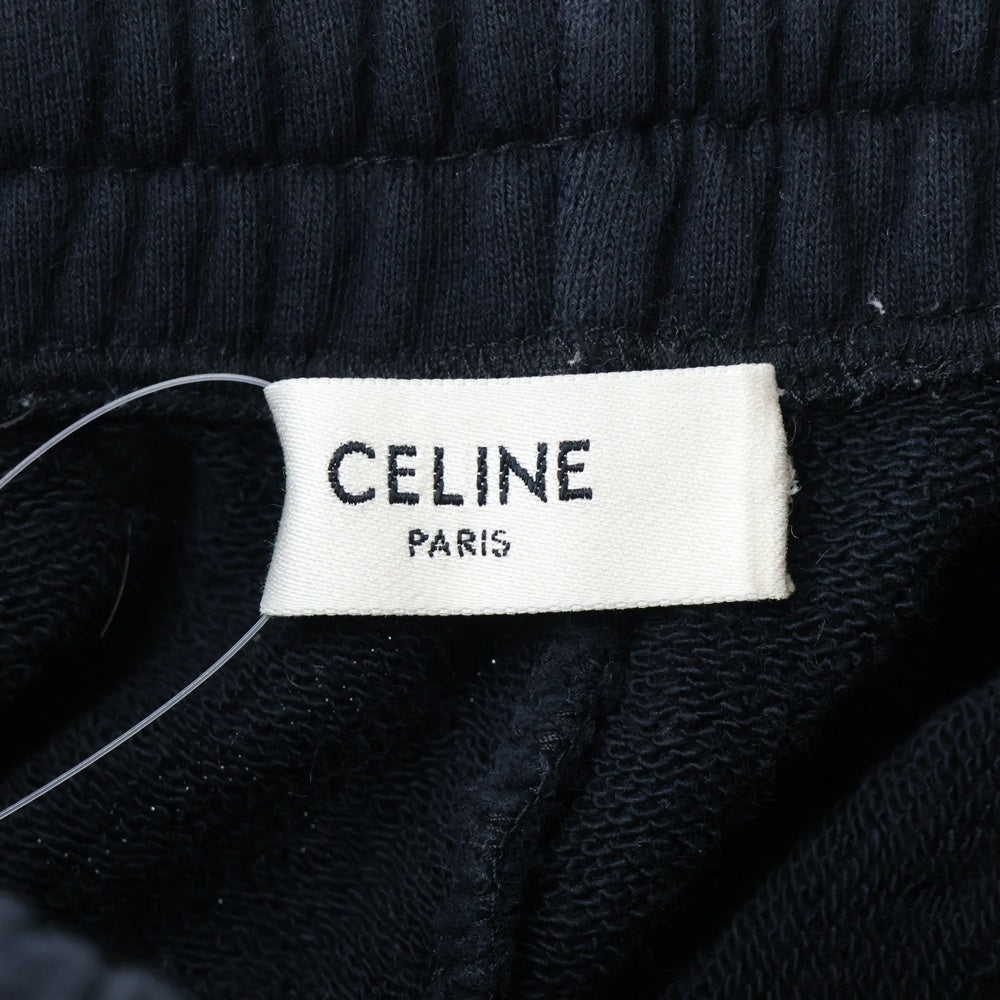 CELINE(セリーヌ) 24SS 2Z689670Q セーズクラックドエフェクト プリント入りルーズロング スウェットパンツ ブラック