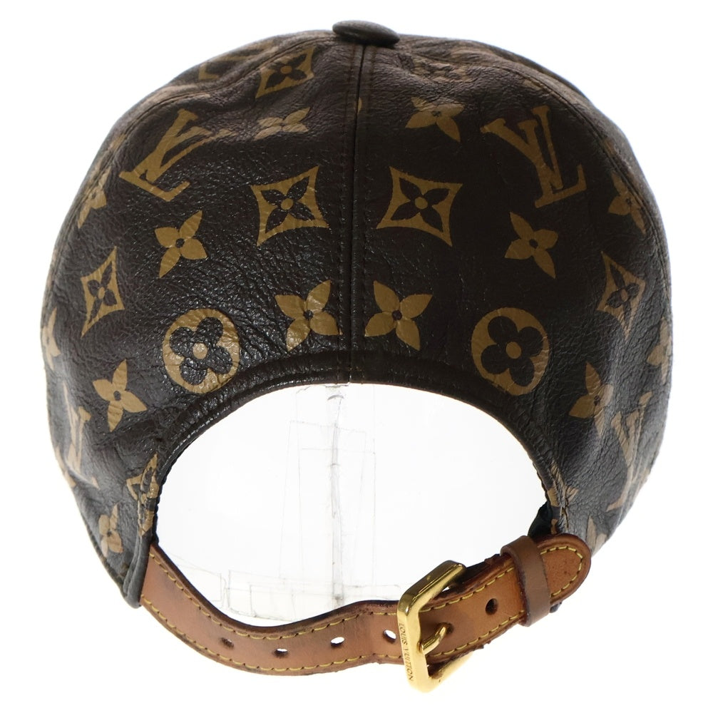 SUPREME(シュプリーム) 17AW× Louis Vuitton LV 5-Panel Hat ルイヴィトン LV5パネルキャップ 総柄ロゴ モノグラム 帽子 レザーストラップバックキャップ ブラウン MP1879