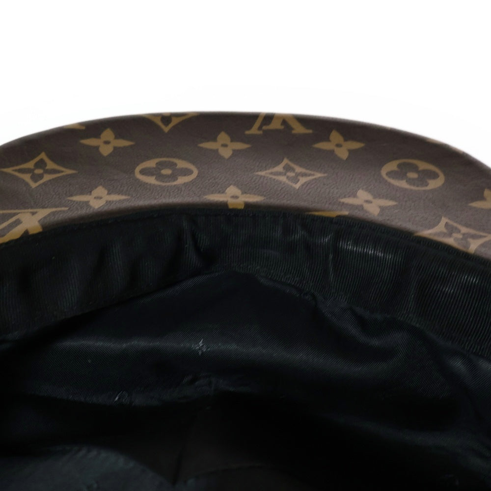 SUPREME(シュプリーム) 17AW× Louis Vuitton LV 5-Panel Hat ルイヴィトン LV5パネルキャップ 総柄ロゴ モノグラム 帽子 レザーストラップバックキャップ ブラウン MP1879
