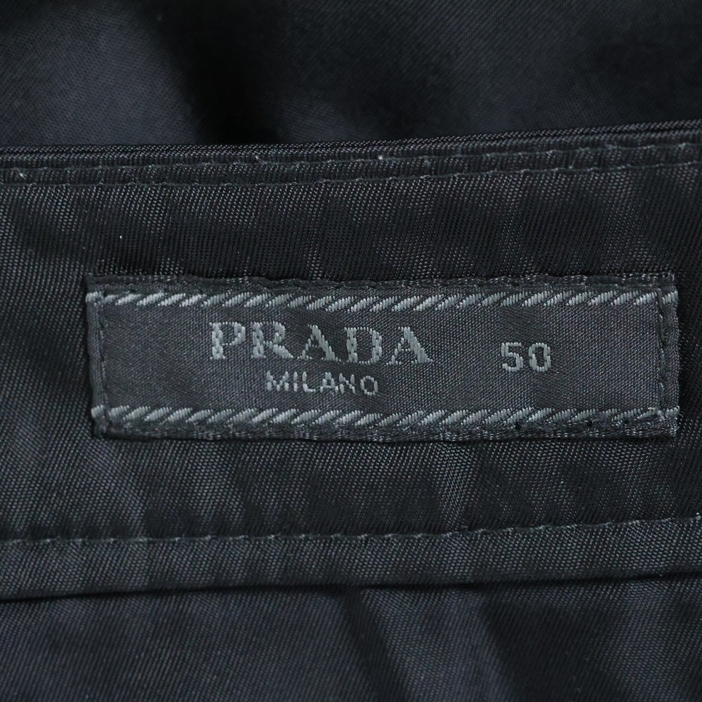 PRADA(プラダ) 21SS RE-NYLON トライアングルロゴプレート ナイロンカーゴロングパンツ ブラック SPH130 S211 1WQ8 三角ロゴ