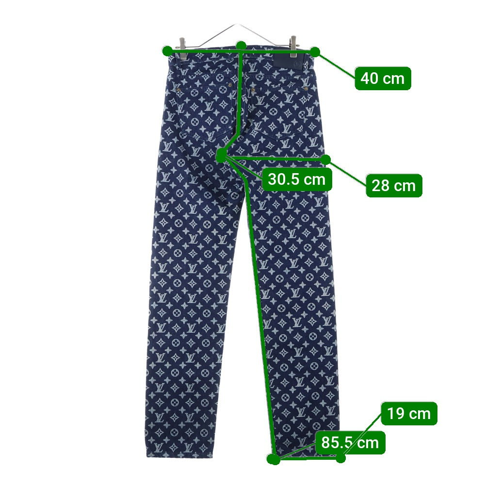 LOUIS VUITTON(ルイヴィトン) 18AW Monogram Regular Jeans RM182M GUO HFD11W モノグラム レギュラージーンズ デニムパンツ インディゴ