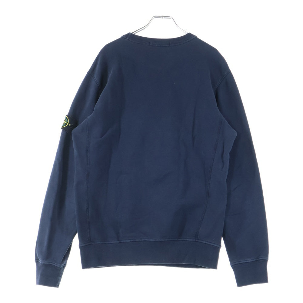 STONE ISLAND(ストーンアイランド) Garment Dyed Sweatshirts 671562720 ガーメントダイ クルーネックスウェットトレーナー ネイビー