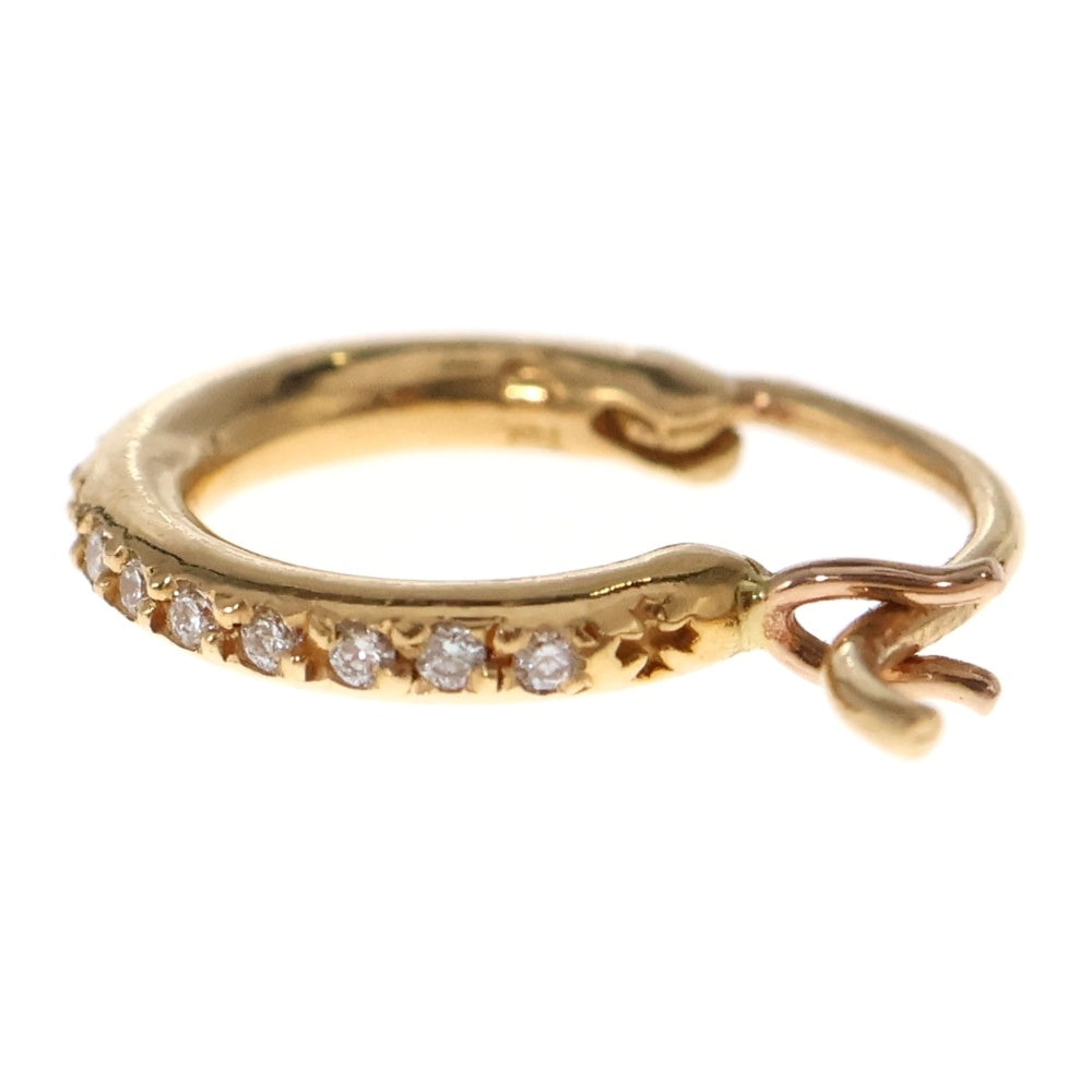 CHROME HEARTS(クロムハーツ) 22K HOOP TFL TINY P/D タイニーフープ PAVEダイヤ ピアス ゴールド